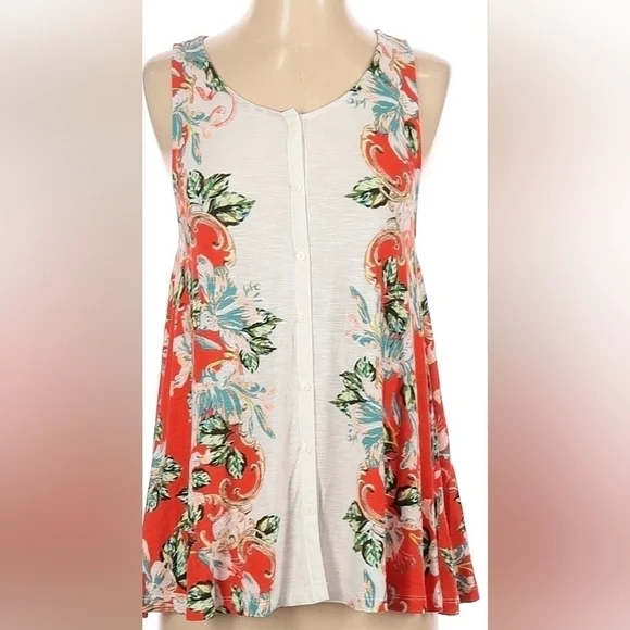 Anthropologie Akemi + Kin Button Down Floral Tank-Size X-Small - Picture 4 of 5